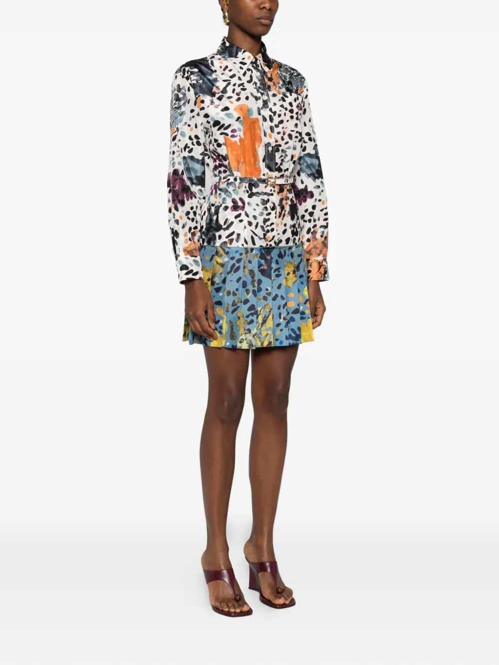 FENDI Mini-jurk met lange mouwen Wit