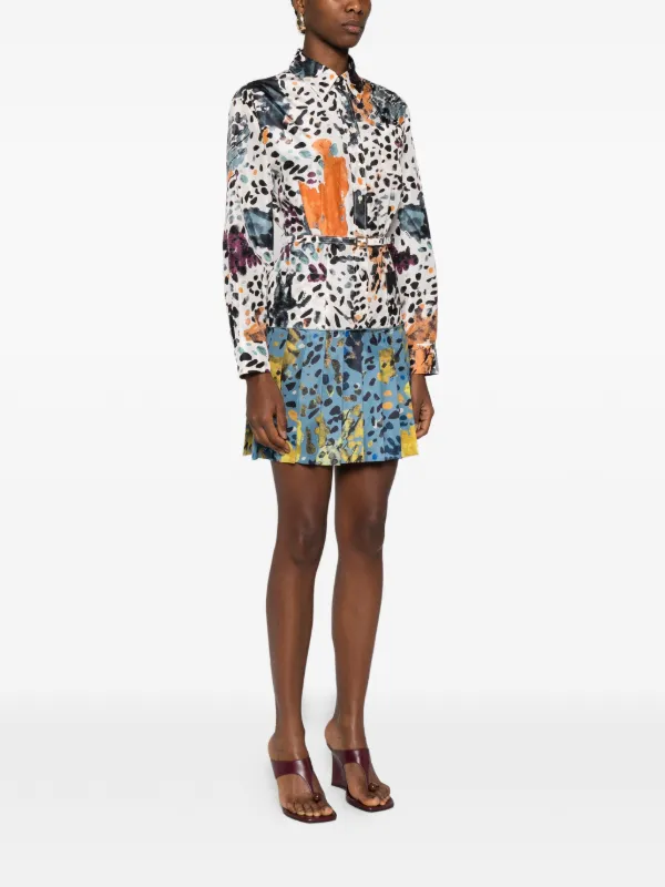Fendi Long-Sleeve Mini Dress - White