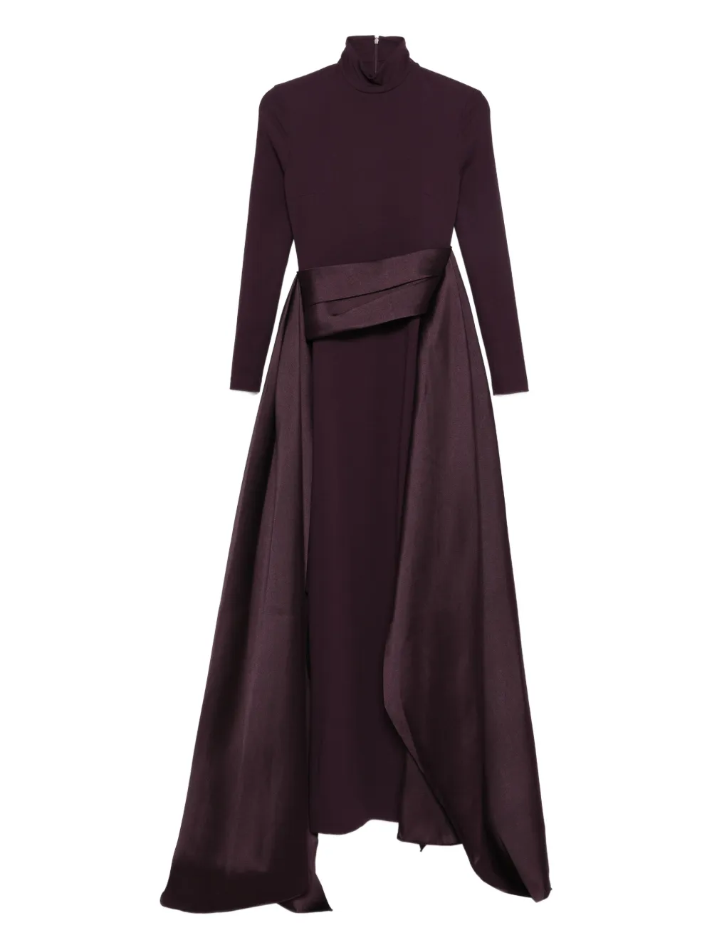 Solace London Olivia Belted Maxi Dress In Burgundy