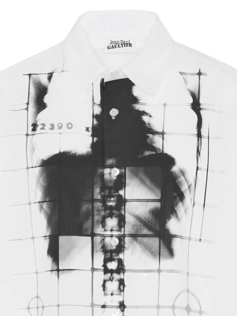 Jean Paul Gaultier Squeletor Printed Button Shirt In White