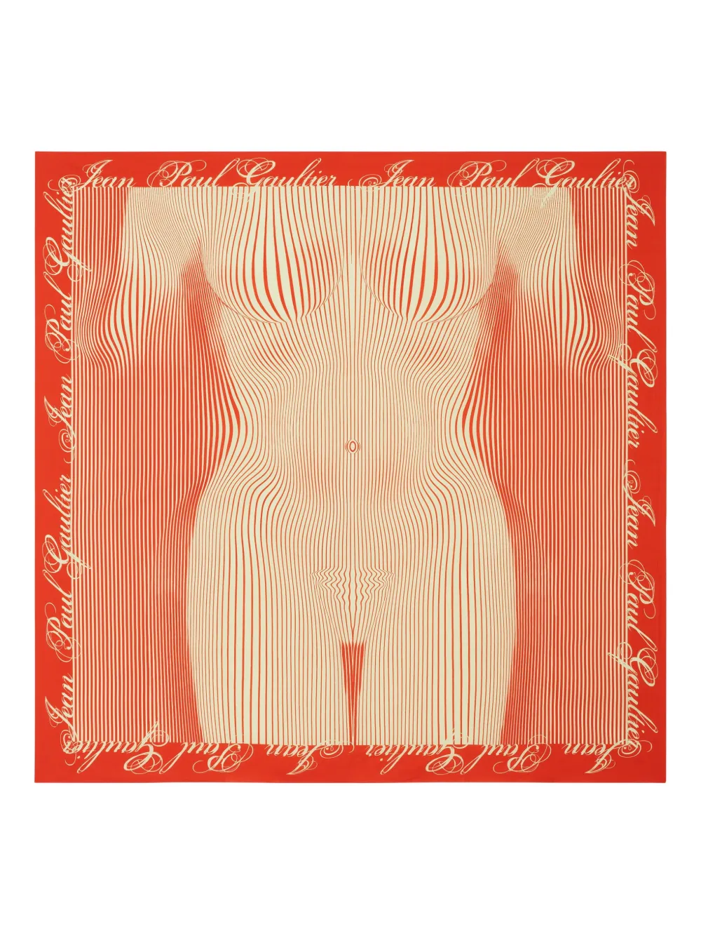 Jean Paul Gaultier pinstripes sarong - Rosso