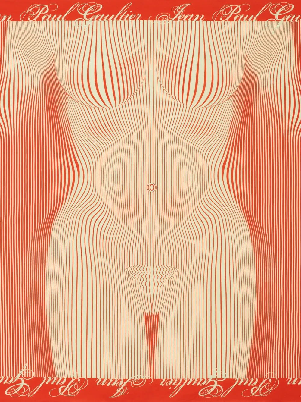 Jean Paul Gaultier pinstripes sarong - Rood