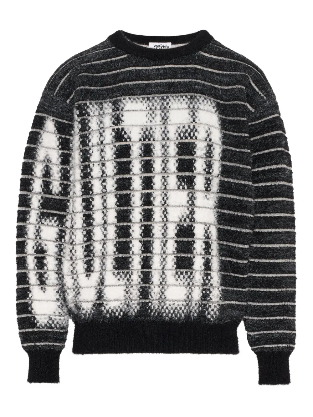 Jean Paul Gaultier Striped Jacquard Crew-neck Sweater In Multi