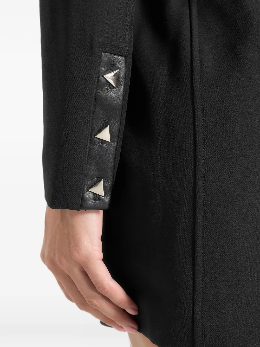 Manière De Voir Mini-blazerjurk met contrasterend stiksel en korset en kettingdetail Zwart