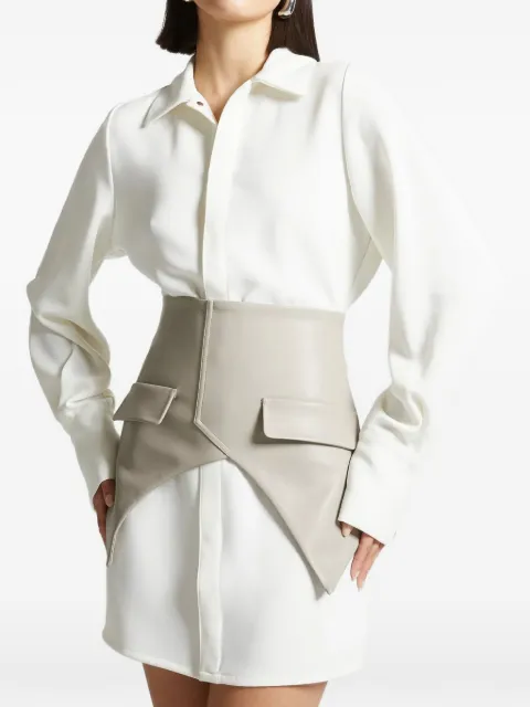 Manière De Voir コルセットシャツワンピース