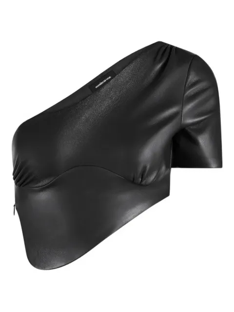 Manière De Voir top corto con dobladillo curvado