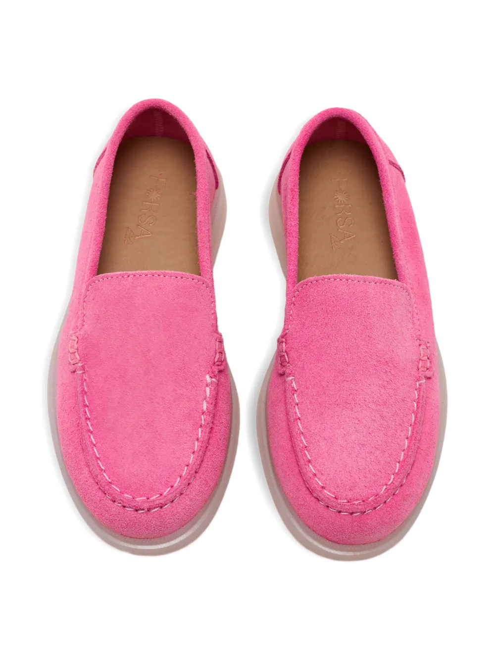 Forsa stitched dune loafers Roze