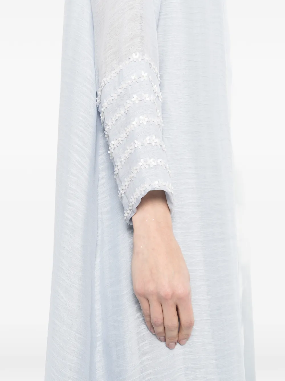 SHATHA ESSA Maxi-jurk met bloemenprint Blauw