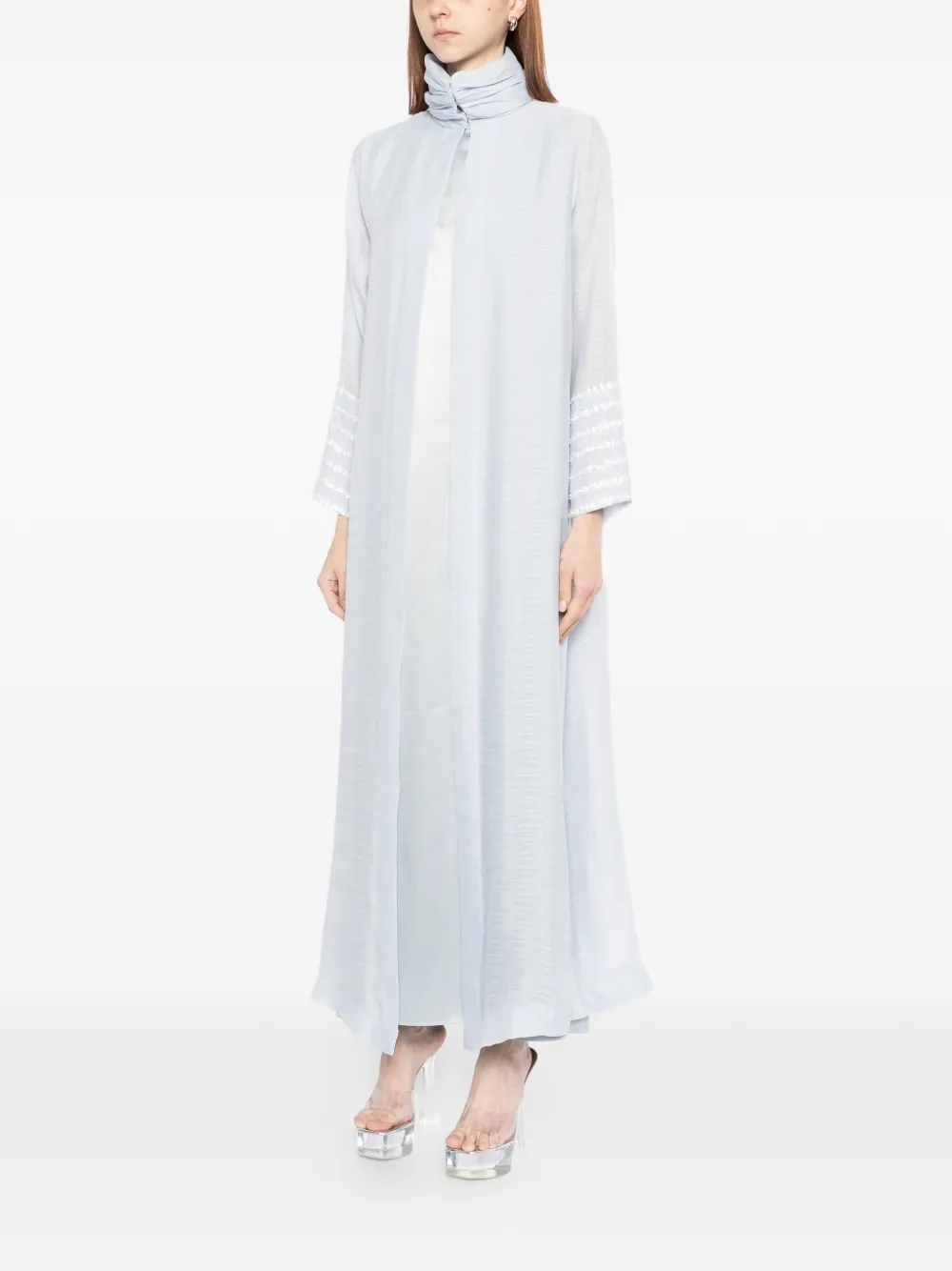 SHATHA ESSA Maxi-jurk met bloemenprint Blauw
