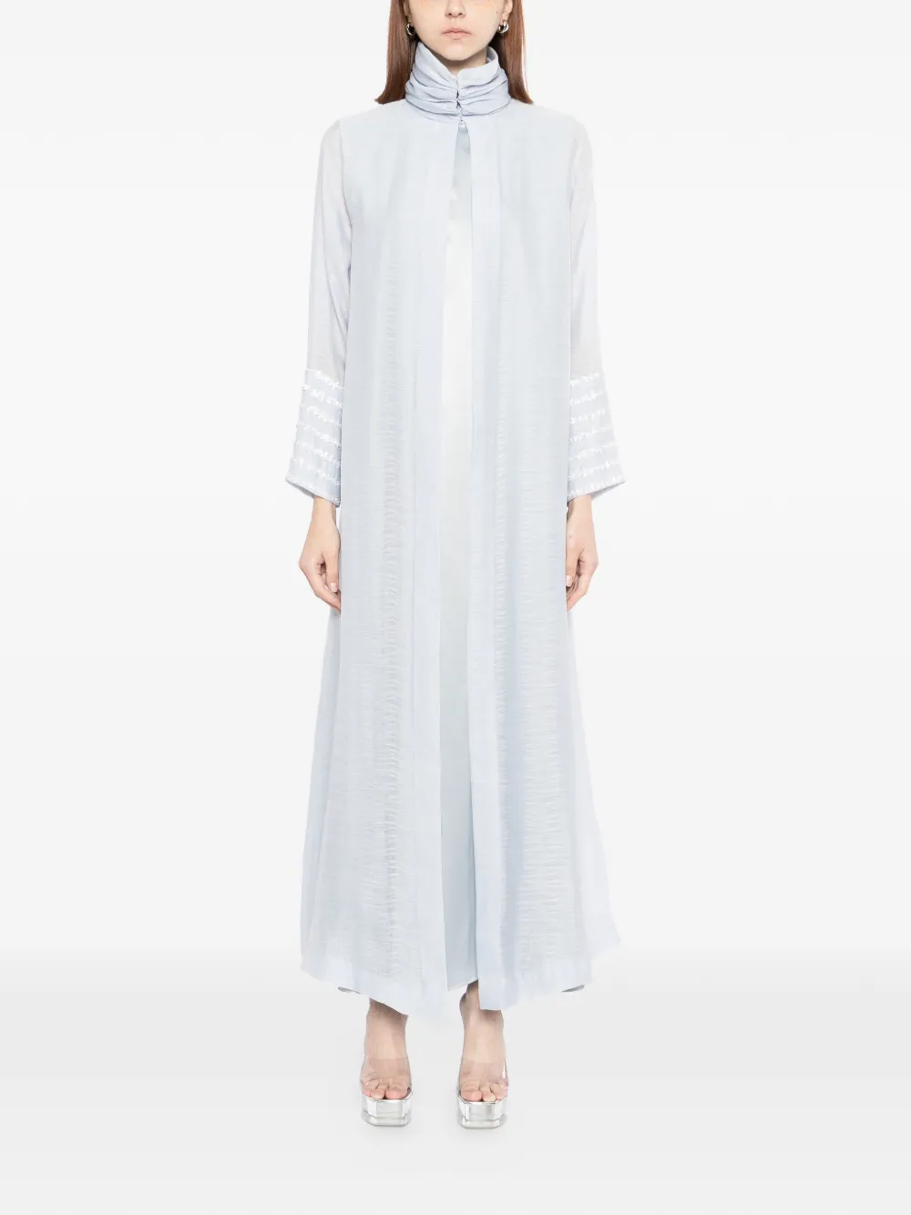 SHATHA ESSA Maxi-jurk met bloemenprint Blauw