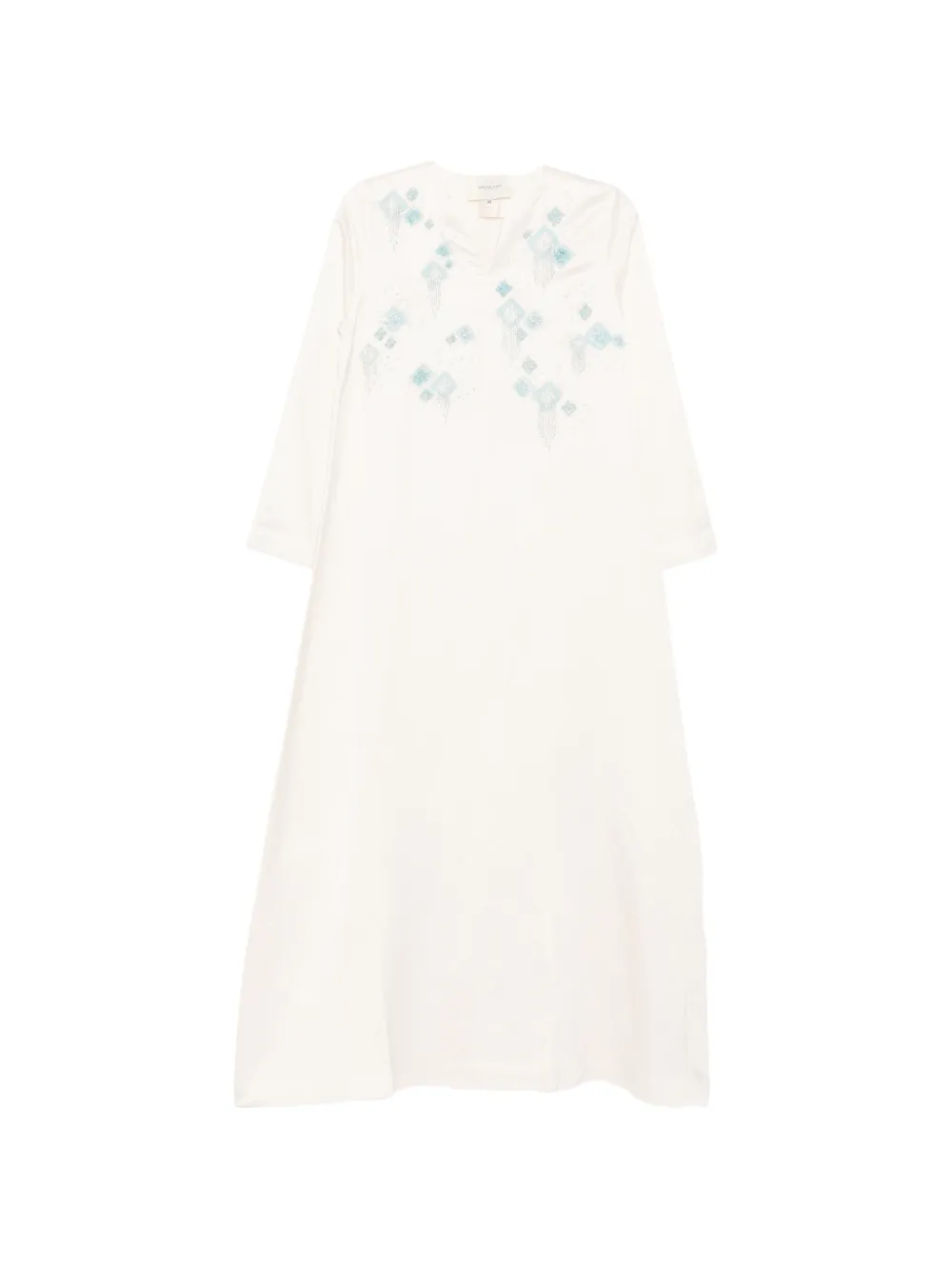 SHATHA ESSA Abito lungo con paillettes - Toni neutri