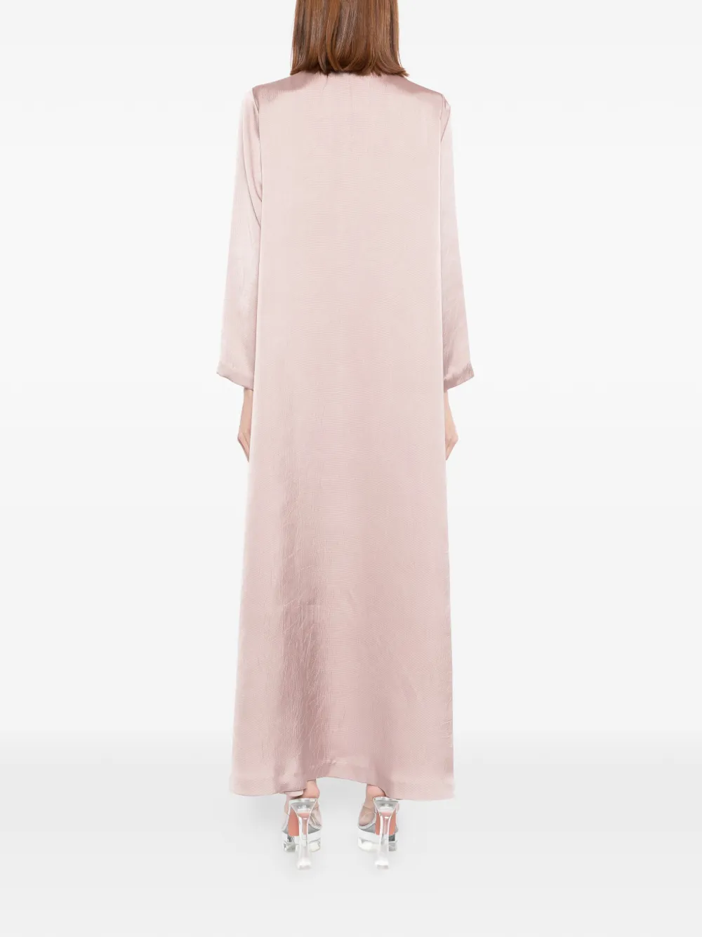SHATHA ESSA Verfraaide jurk met uitgesneden details Roze