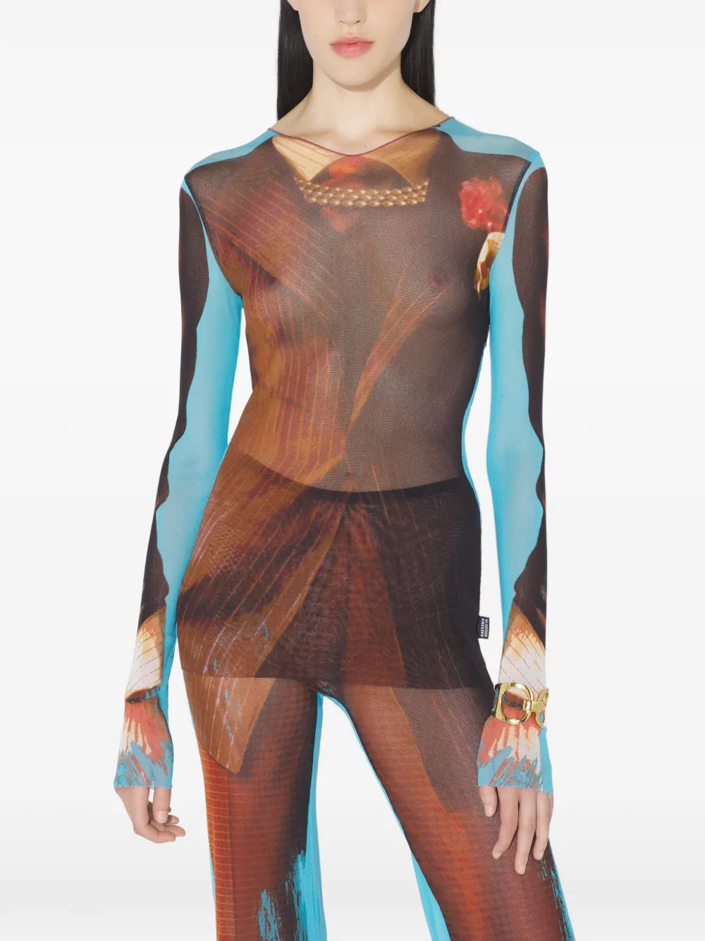 Jean Paul Gaultier Re-editionlong-sleeves Top In Brown