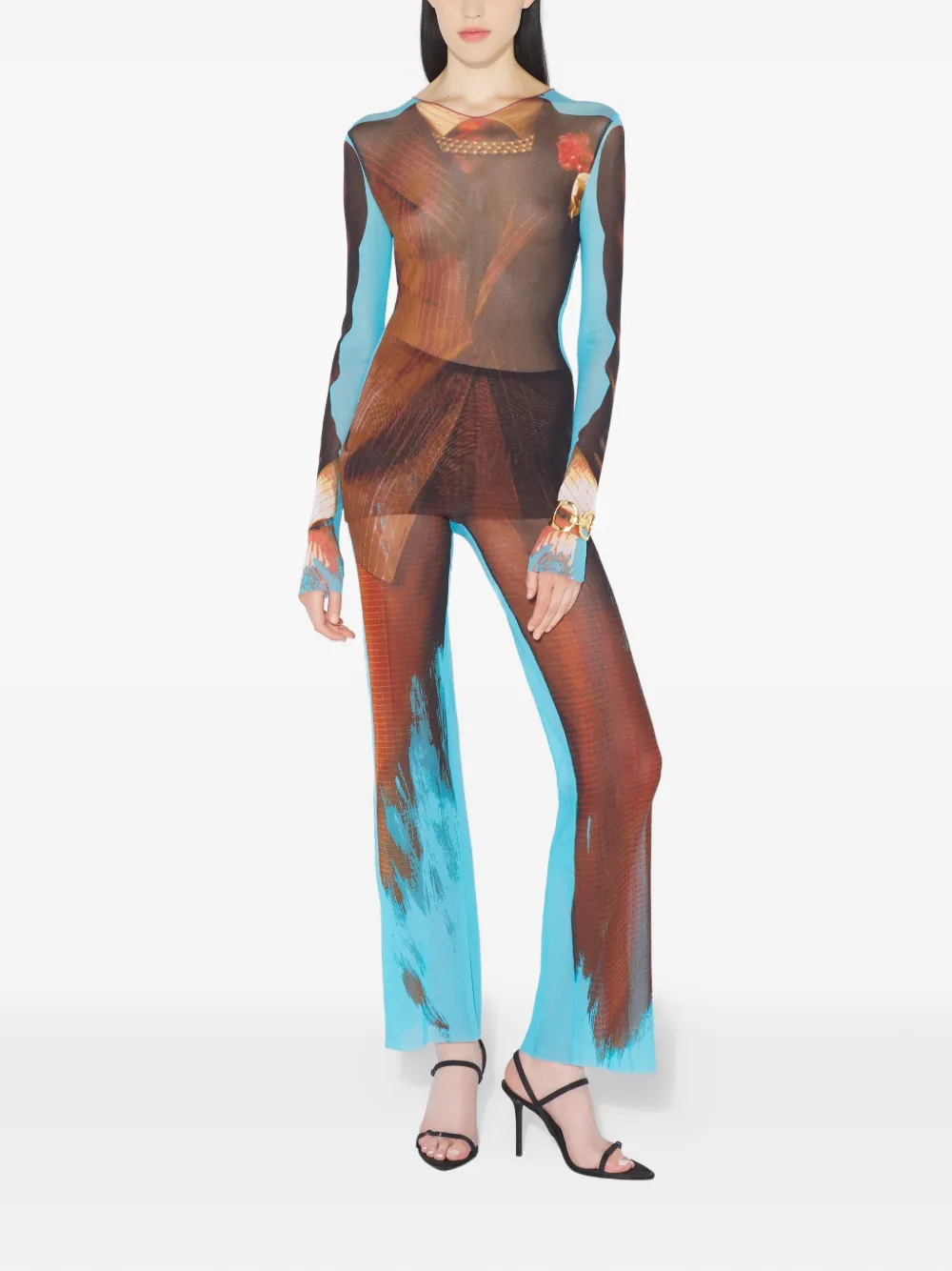 Jean Paul Gaultier Re-editionlong-sleeves Top In Brown