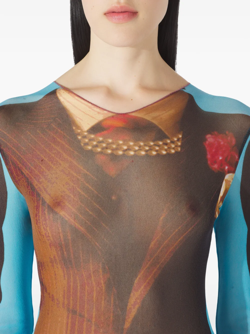 Jean Paul Gaultier Re-editionlong-sleeves Top In Brown