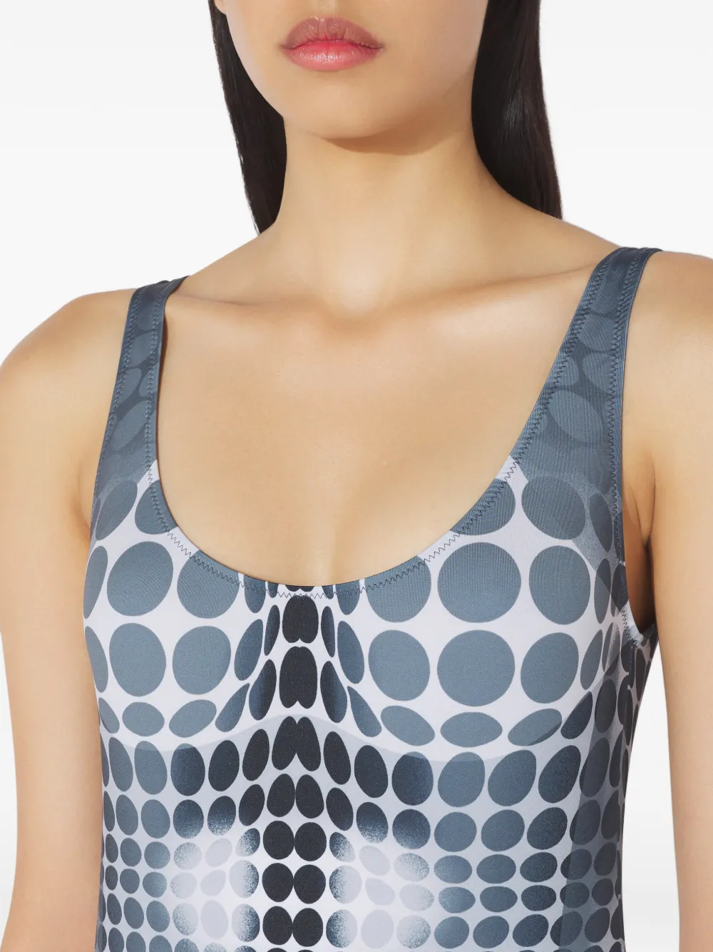 Jean Paul Gaultier printed-dots swimsuit Grijs