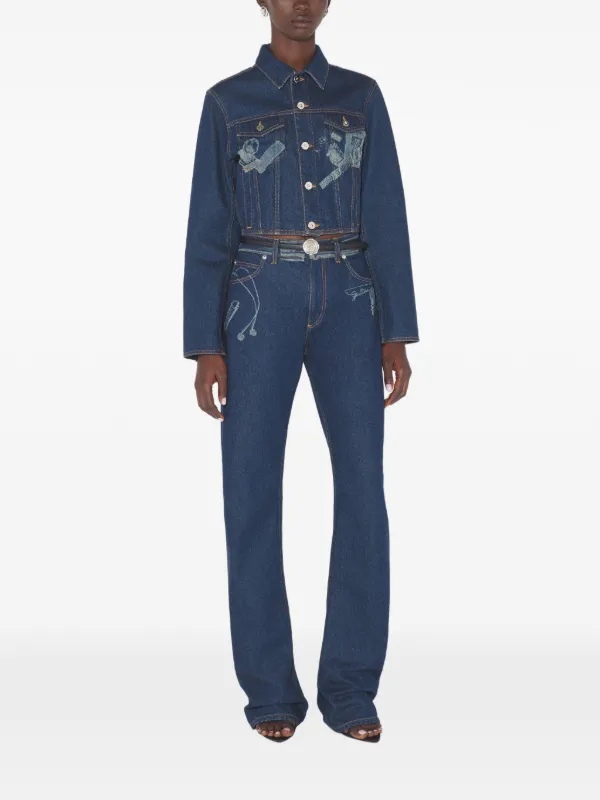 Jean Paul Gaultier Trompe l'oeil-print Jeans | Blue | FARFETCH RO