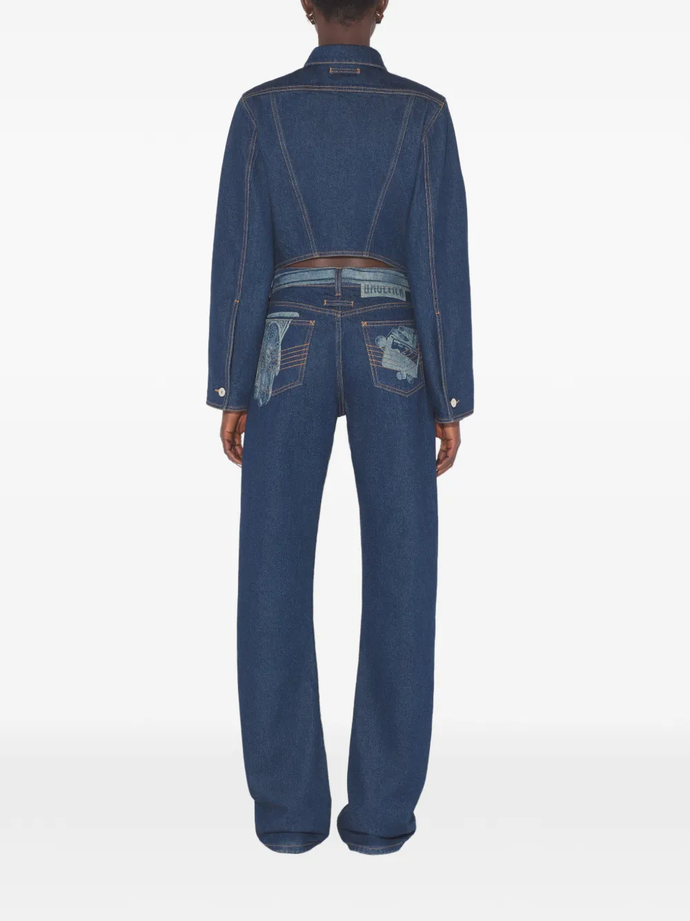 Jean Paul Gaultier Trompe l'oeil-print Jeans | Blue | FARFETCH AU