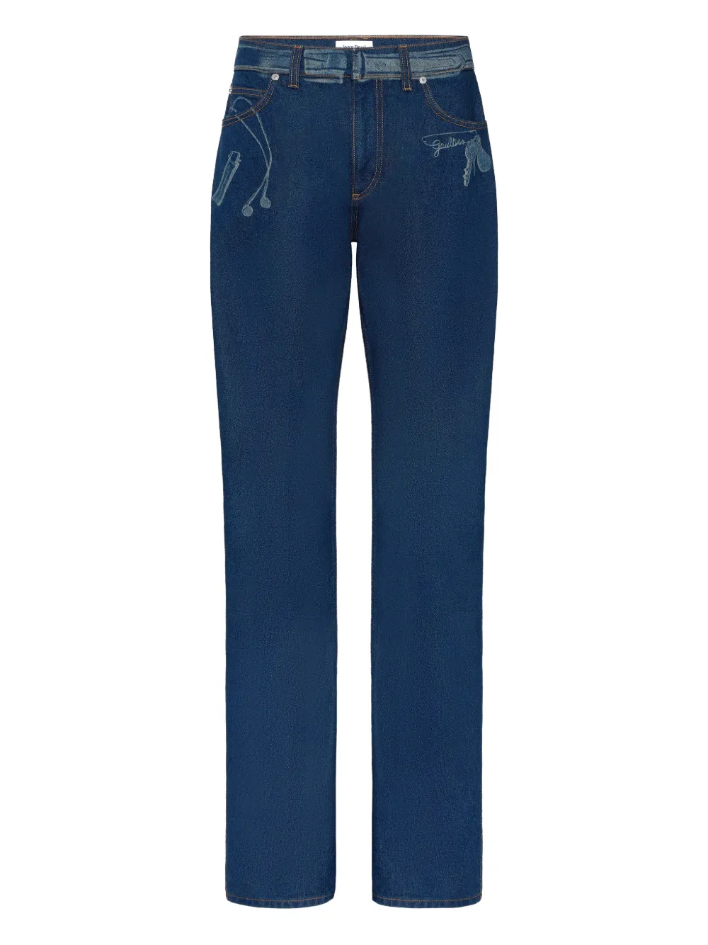 Jean Paul Gaultier Trompe l'oeil-print jeans | Blue | Image 1