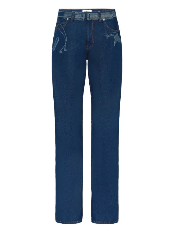 Jean Paul Gaultier トロンプルイユ ジーンズ | ブルー | FARFETCH JP
