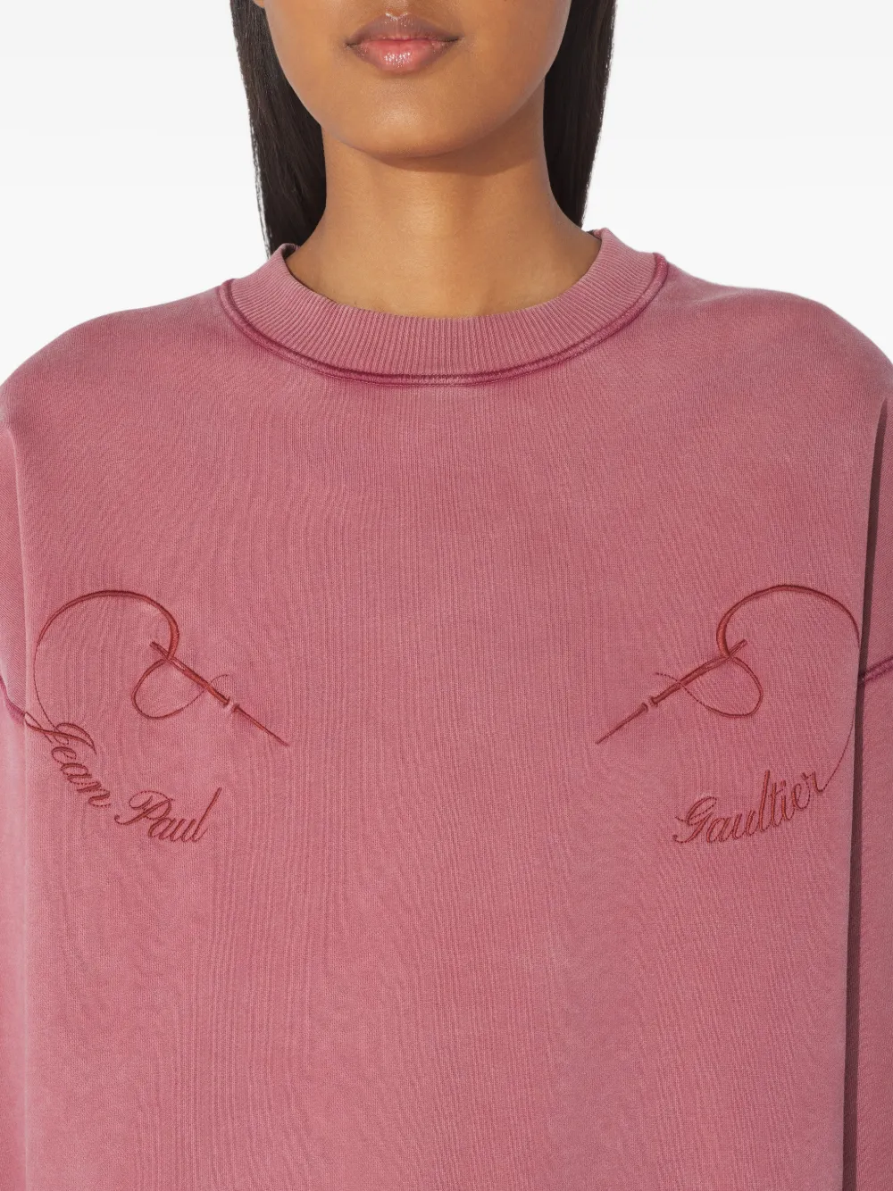 Jean Paul Gaultier Sweater met borduurwerk Rood