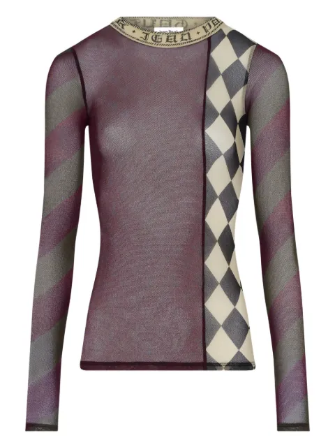 Jean Paul Gaultier patchwork long-sleeves Top