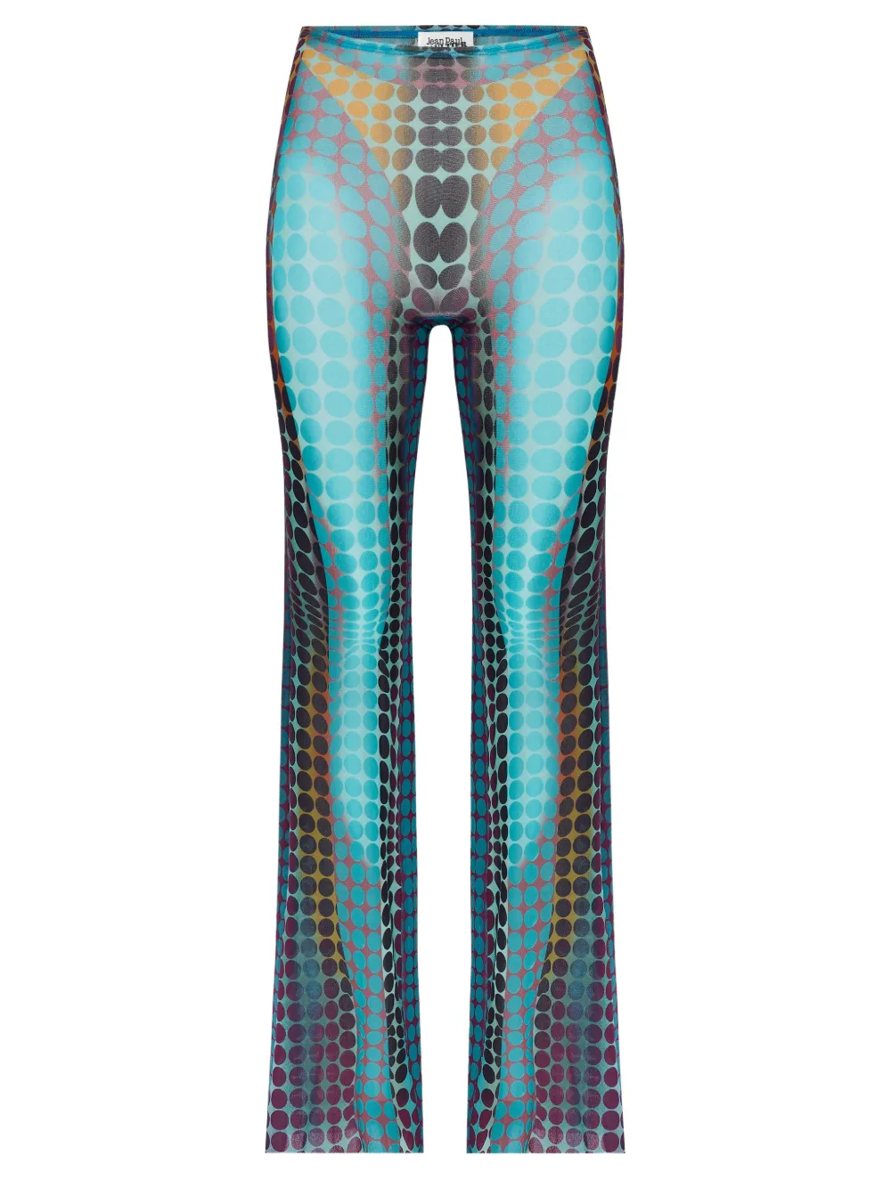 Jean Paul Gaultier Re-edition Flared Printed Trousers In Blue