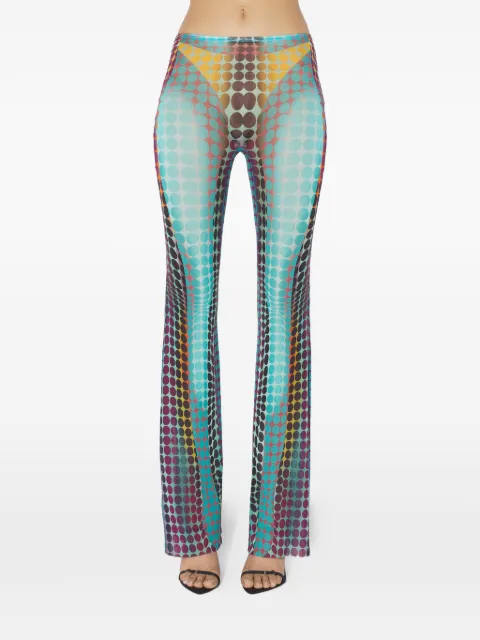 Jean Paul Gaultier Re-edition flared printed trousers