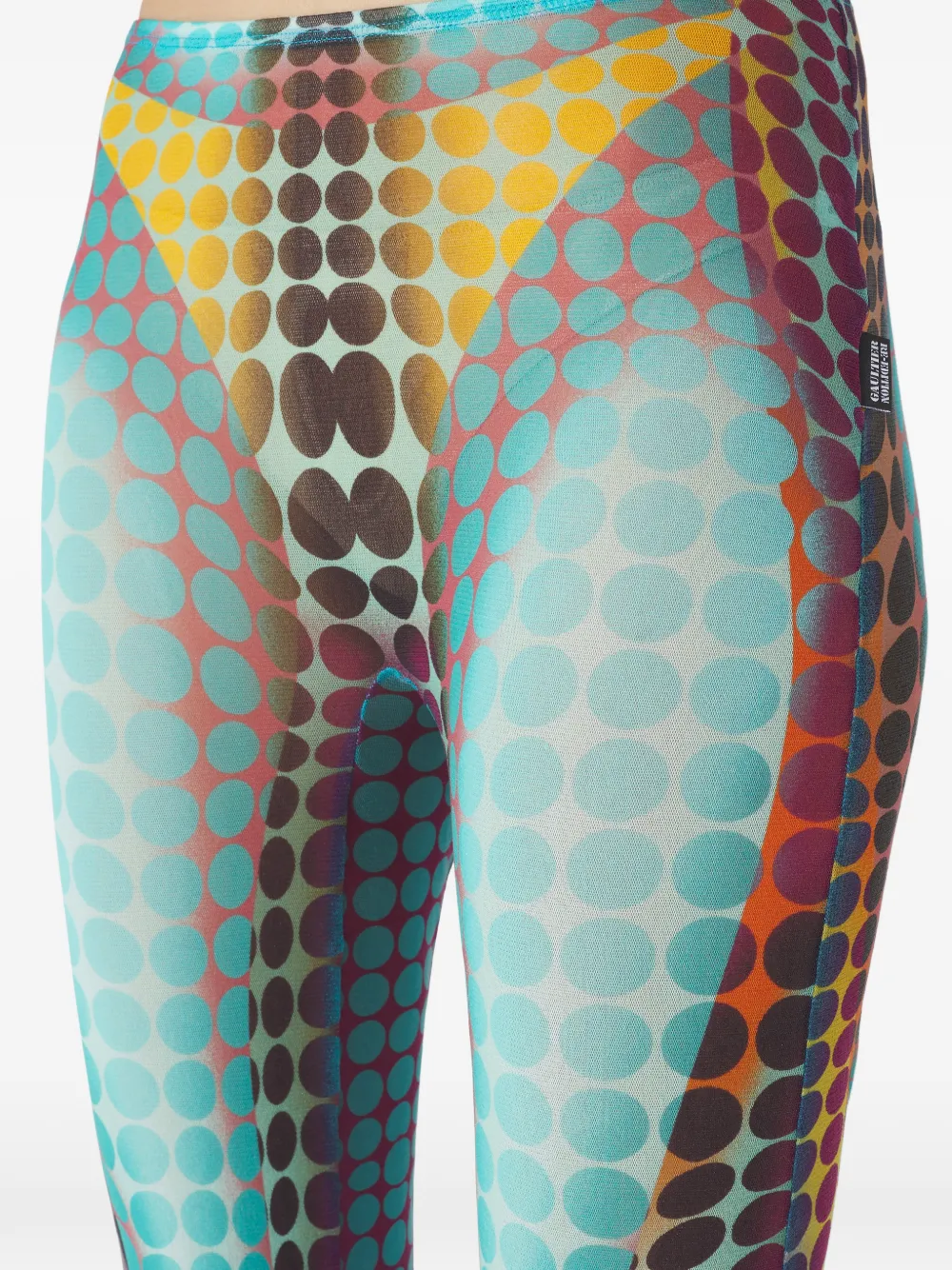 Jean Paul Gaultier Re-edition Flared Printed Trousers In Blue