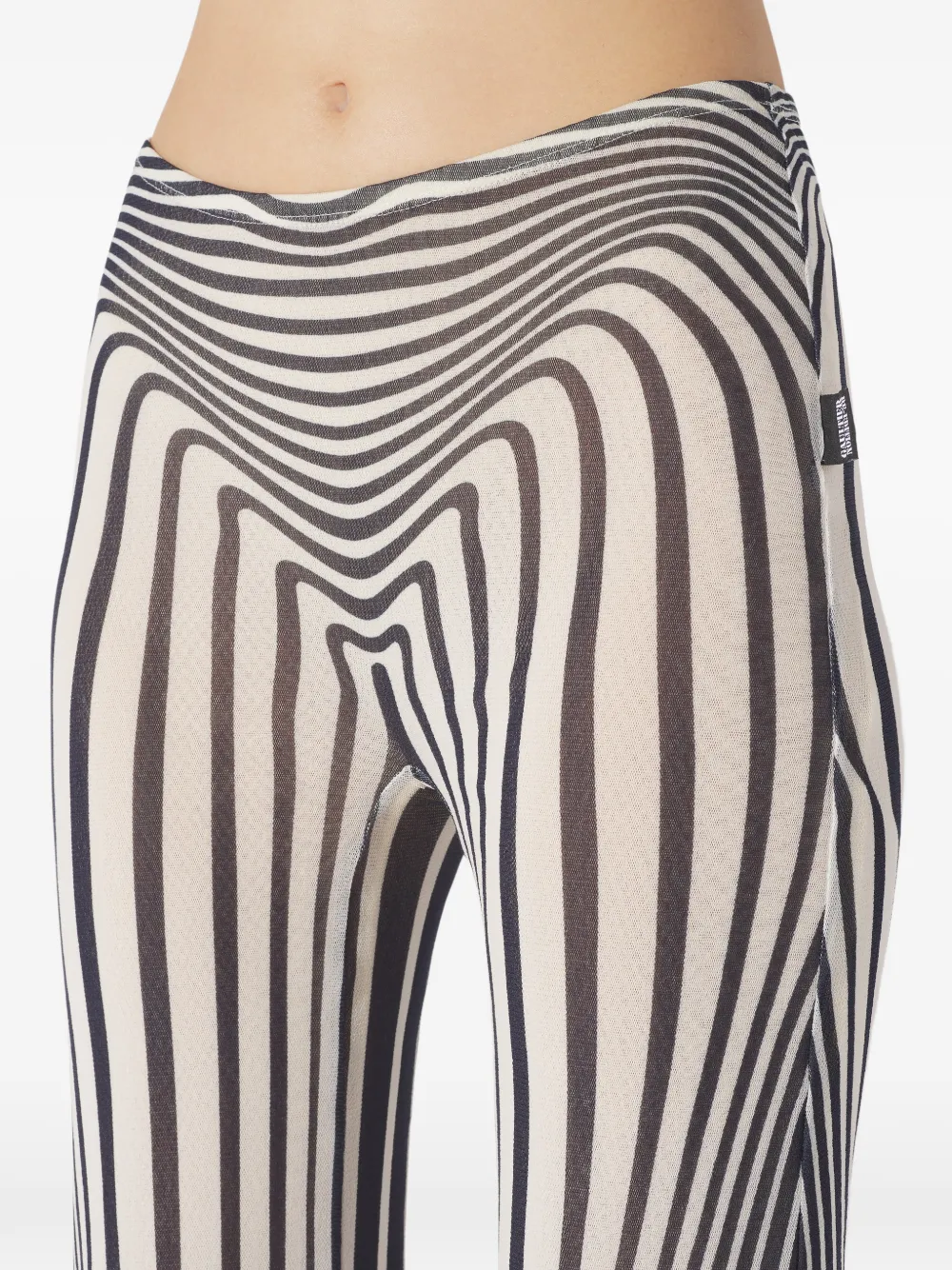 Jean Paul Gaultier Elasticated Morphing-stripes Trousers In Multi