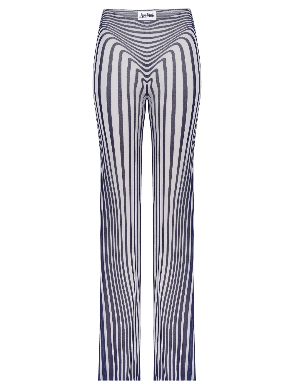 Jean Paul Gaultier elasticated morphing-stripes trousers | White | Image 1