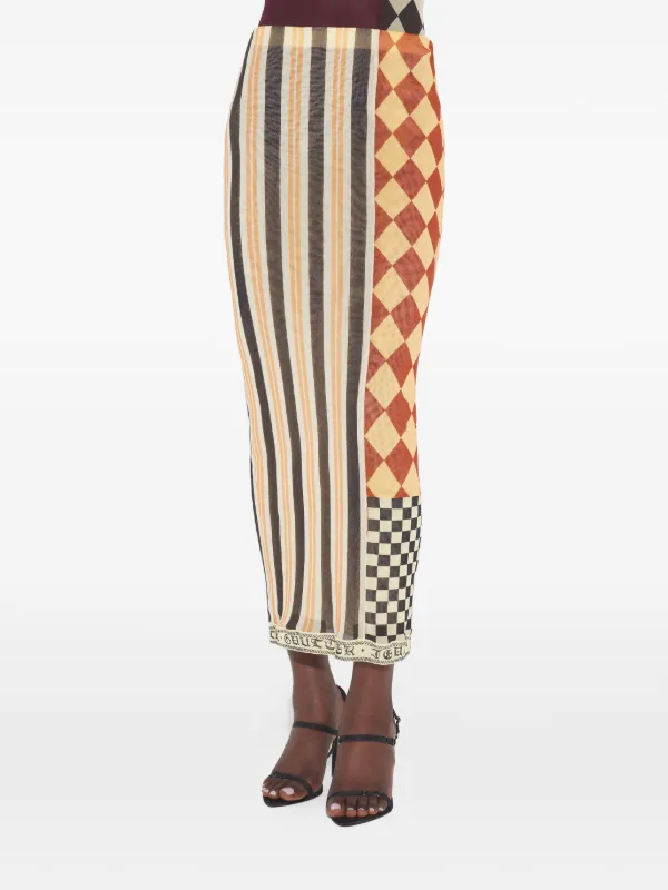 Jean Paul Gaultier パッチワーク マキシスカート | ニュートラル