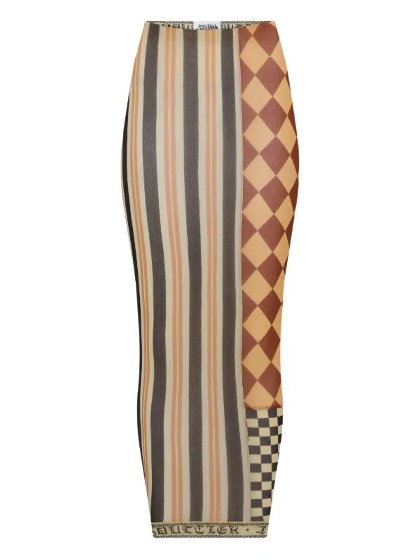 Jean Paul Gaultier パッチワーク マキシスカート | ニュートラル