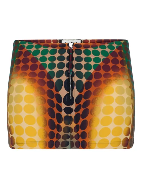 Jean Paul Gaultier zip-up dots-print mini skirt