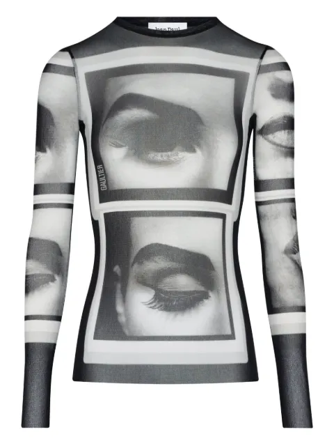 Jean Paul Gaultier printed long-sleeve top