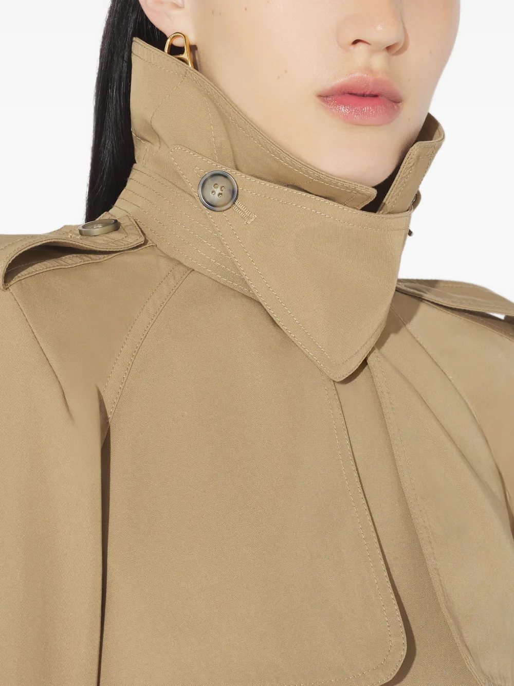 Jean Paul Gaultier Trenchcoat met ceintuur en knopen Beige