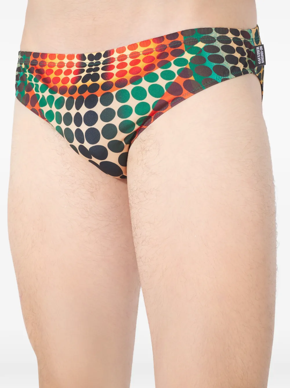 Jean Paul Gaultier dots-print swim brief Oranje