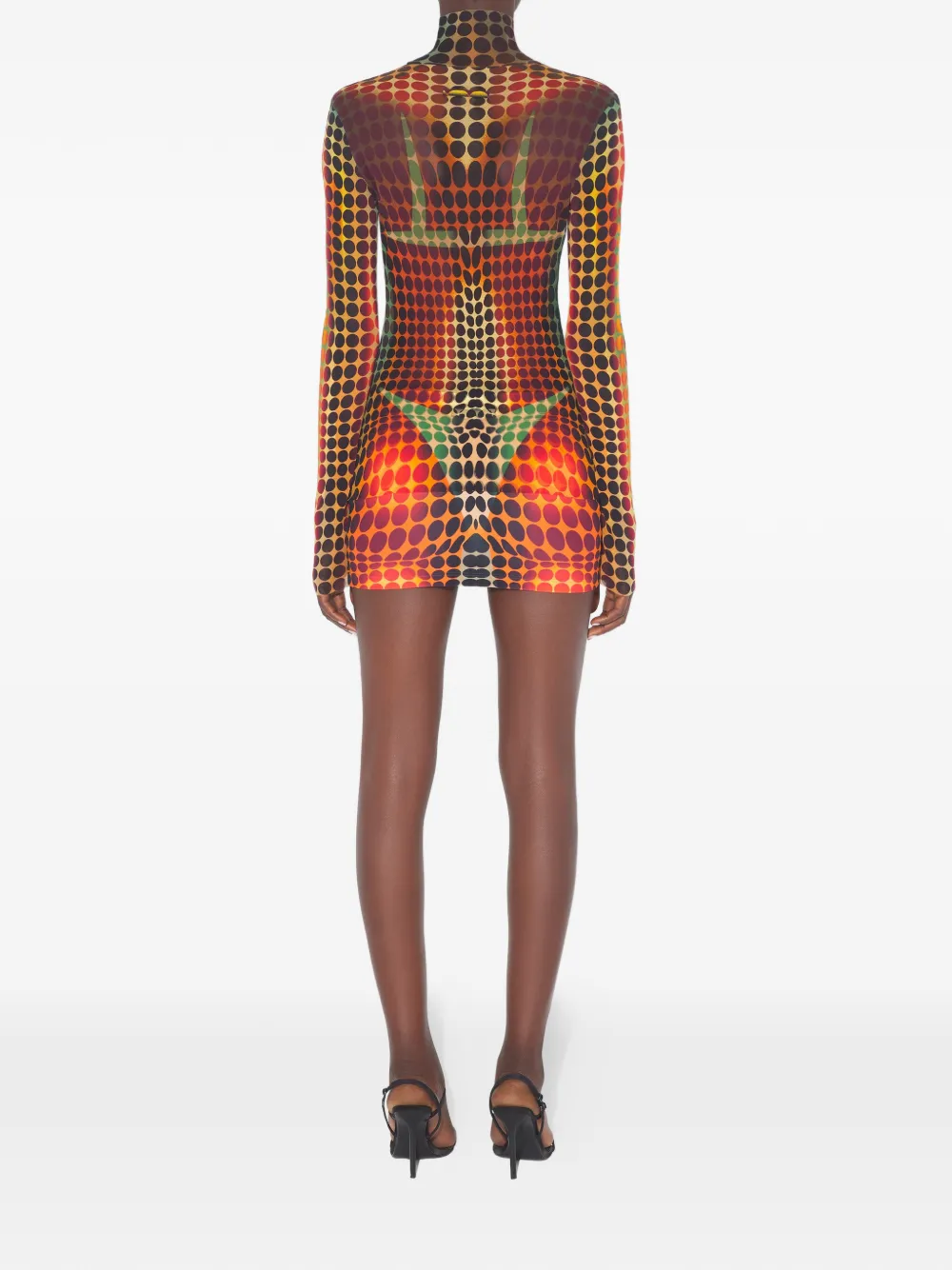  Jean Paul Gaultier Long-sleeve Dots Mesh Top - Yellow 
