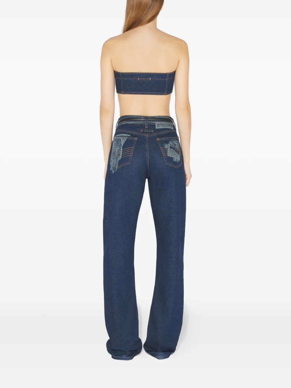 Jean Paul Gaultier Top met trompe l'oeil print Blauw