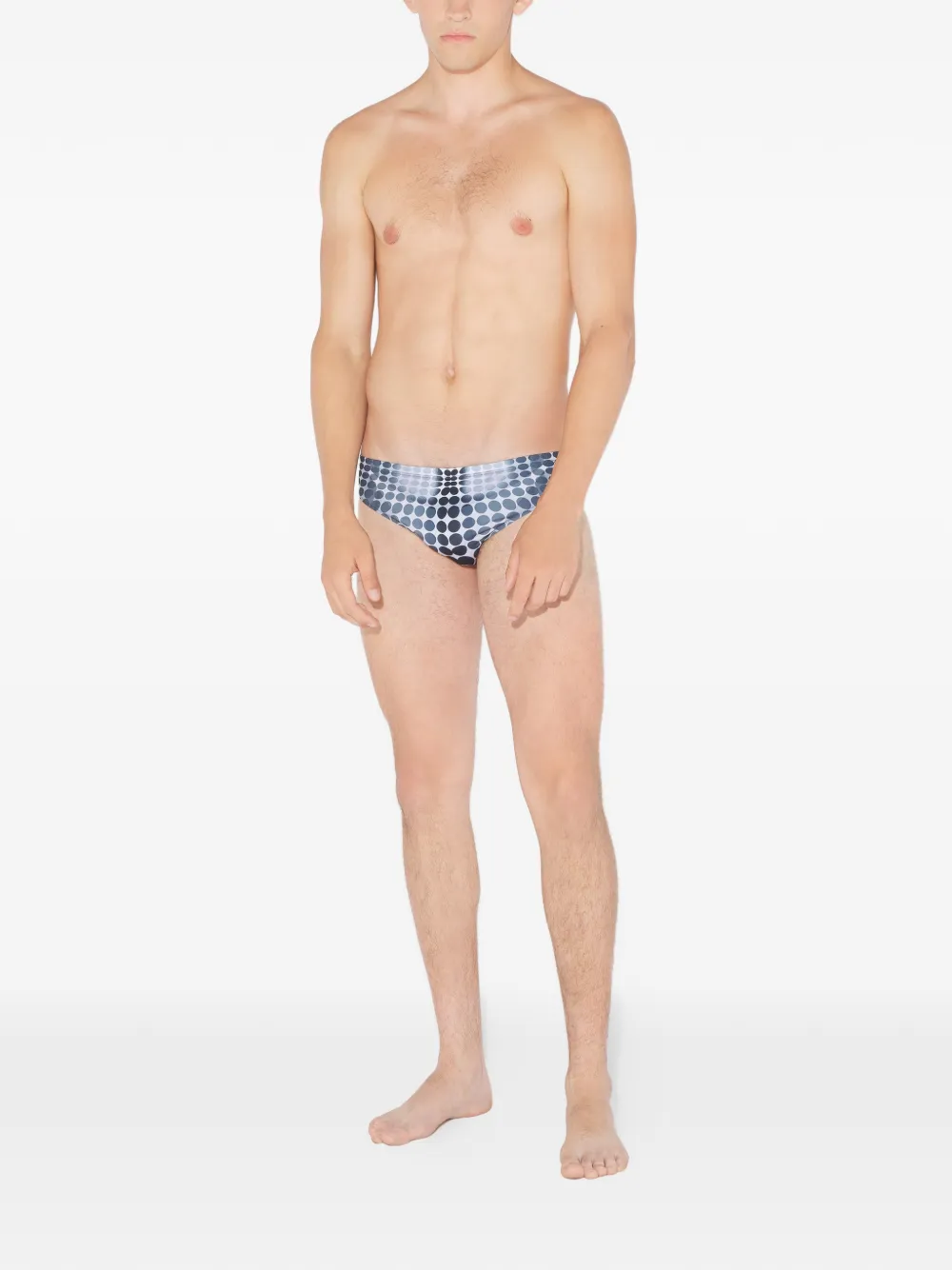 Jean Paul Gaultier Re-edition printed swim brief Grijs