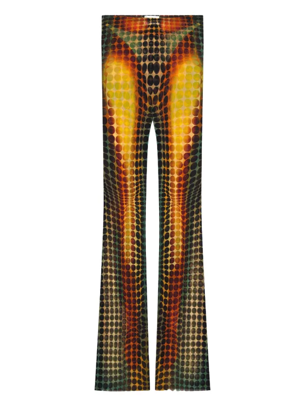 Jean Paul Gaultier Re-edition Flared Trousers in Yellow