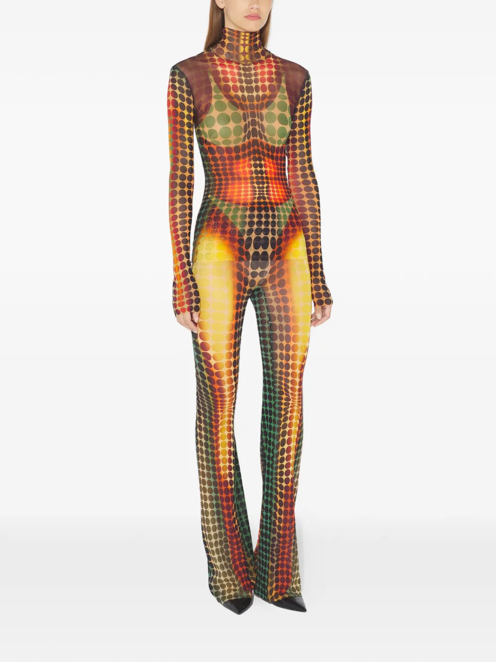 Jean Paul Gaultier Re-edition Flared Trousers In Yellow