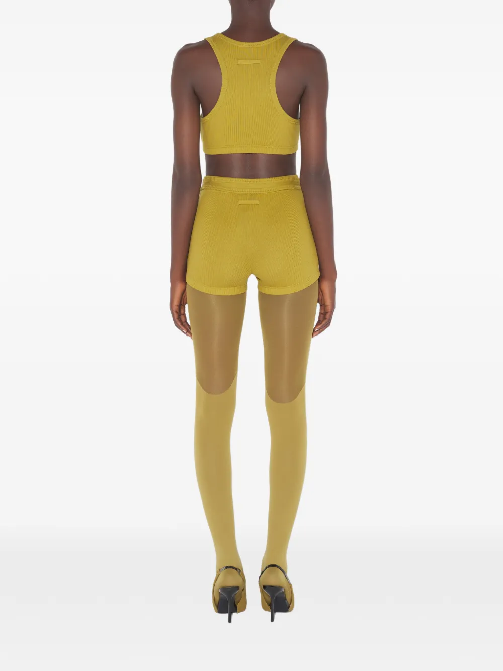  Jean Paul Gaultier Ribbed Patch Bra - Yellow 