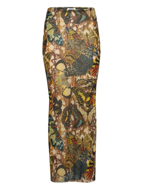 Jean Paul Gaultier printed maxi skirt
