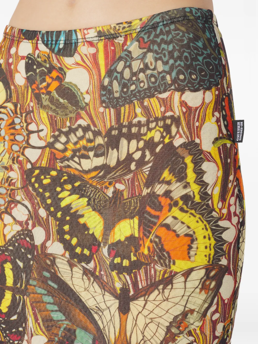 Jean Paul Gaultier Printed Maxi Skirt In Neutral