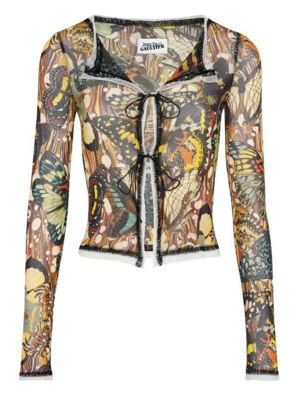 Jean Paul Gaultier Cardigan Mangas Longas | Marrom | FARFETCH BR