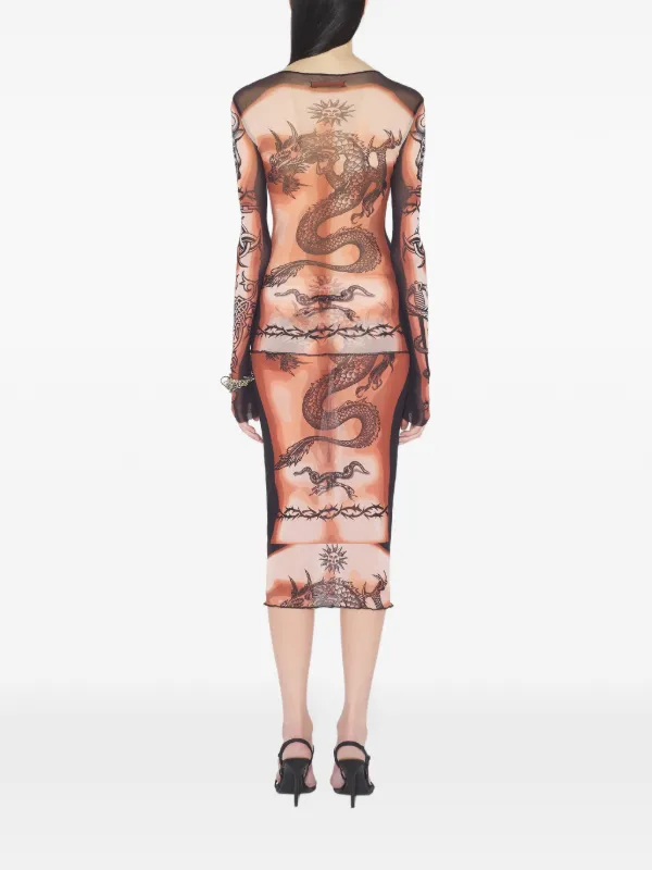 Jean Paul Gaultier The Safe Sex Tattoo ロングスリーブ トップ