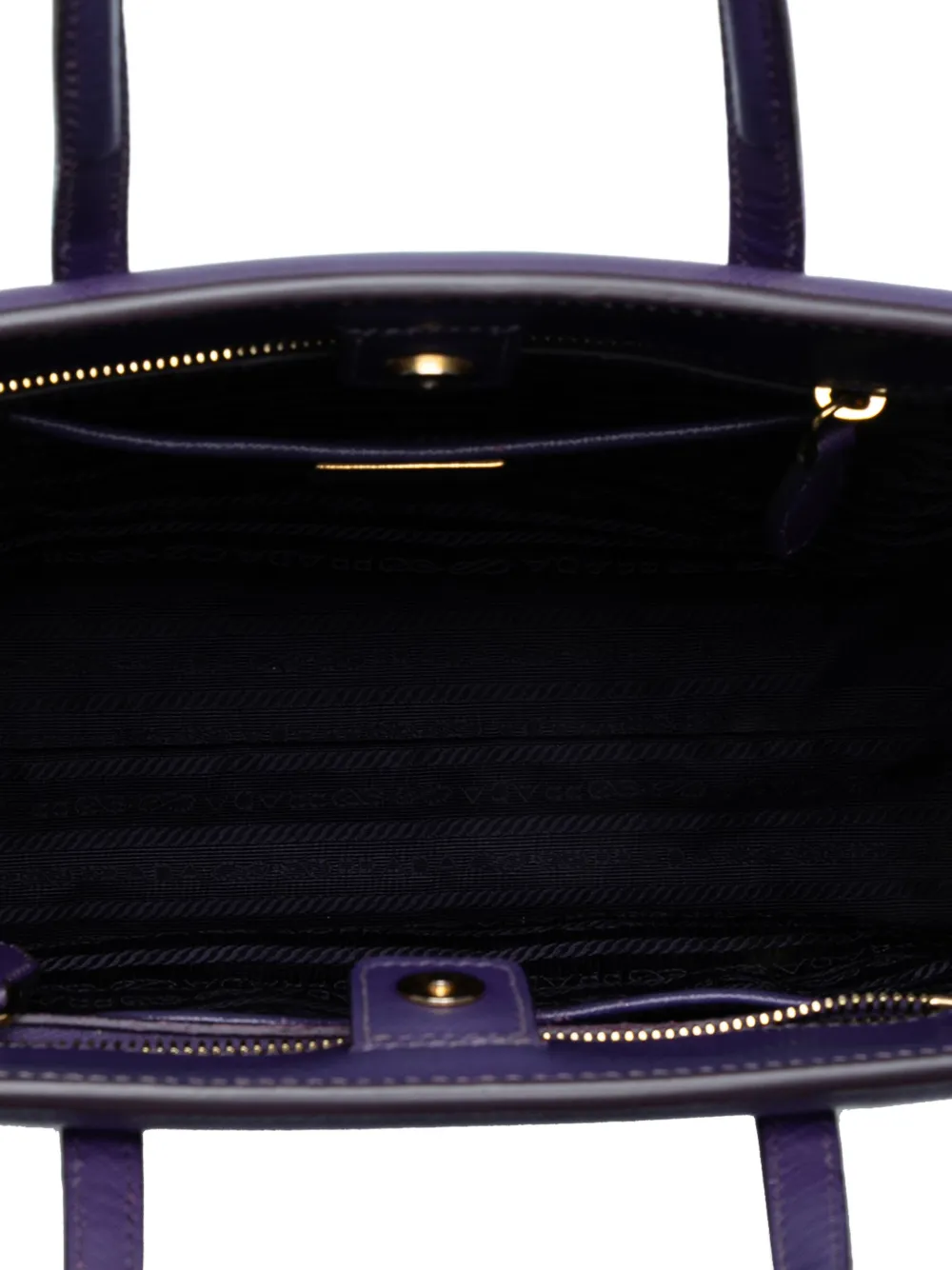 Pre-owned Prada 2000-2025 Saffiano Lux Satchel In Purple