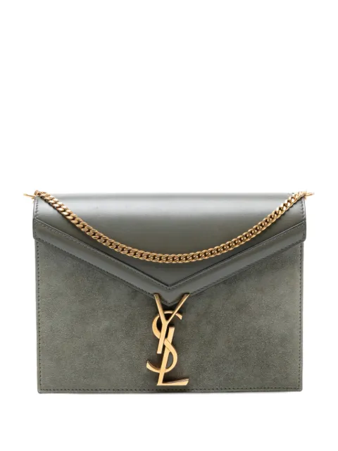 Saint Laurent Pre-Owned 2019 Suede and Calfskin Monogram Cassandra Clasp Bag shoulder bag