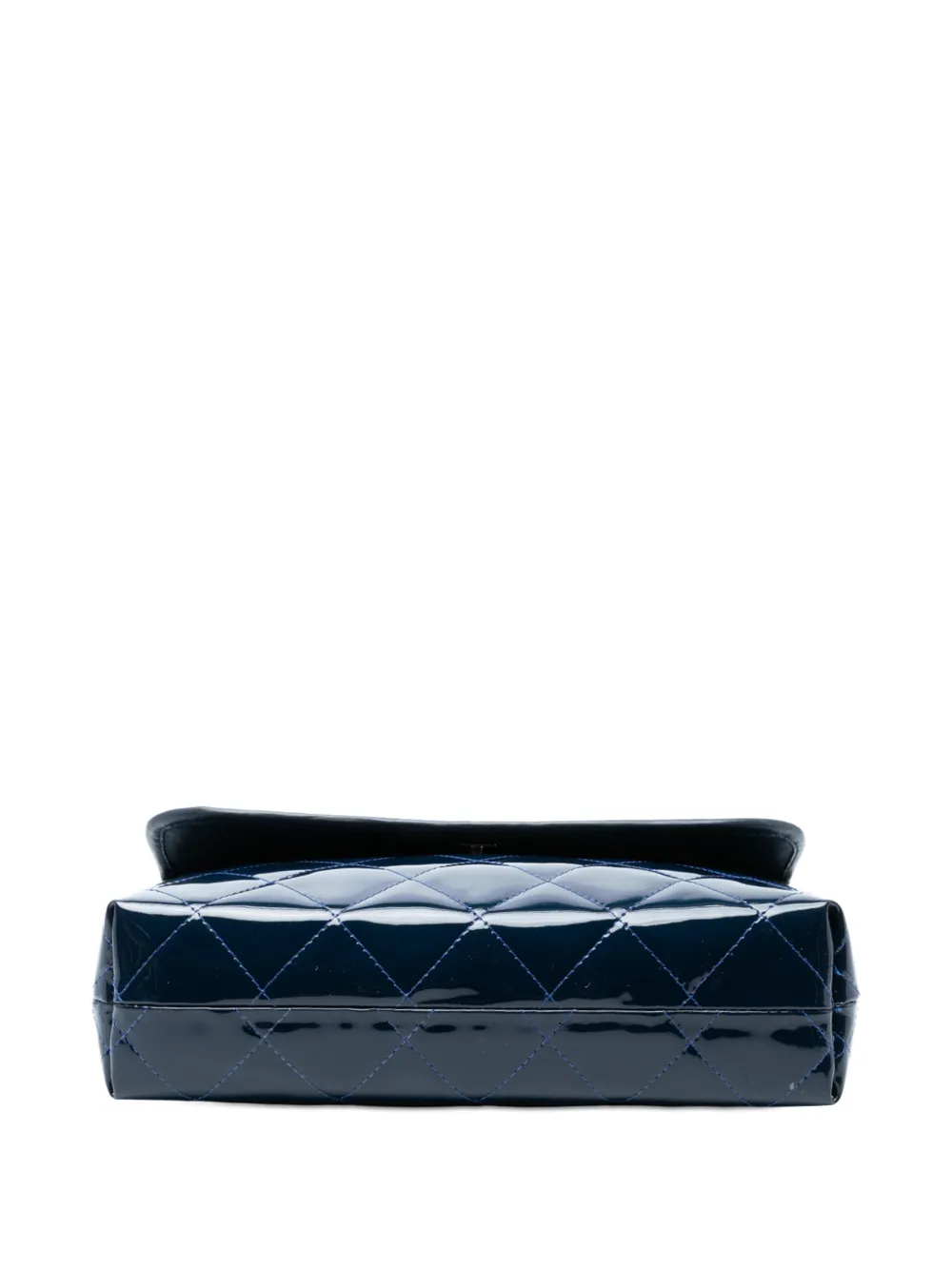CHANEL Pre-owned 2011 Quilted Patent In The Business Flap Shoulder Bag In Blue
